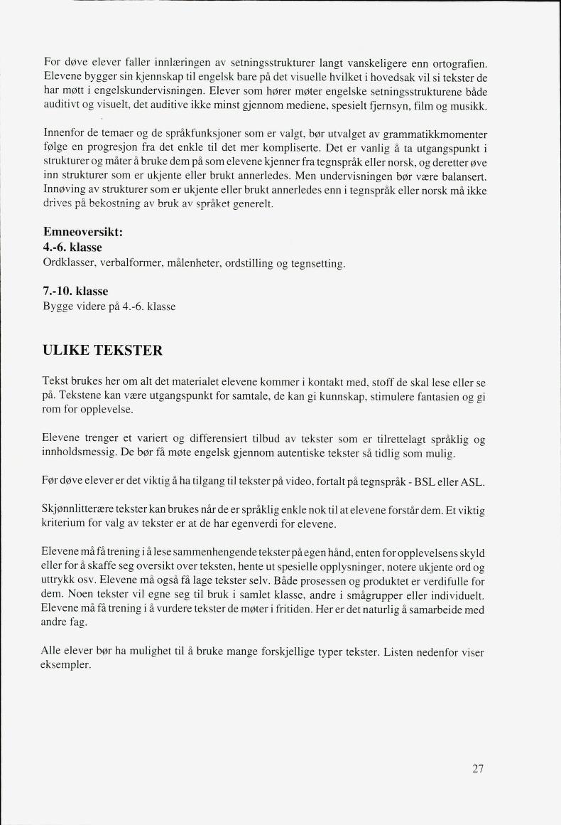 Skann 29 av Mønsterplanen 1987 · fagplaner for døve elever 1993