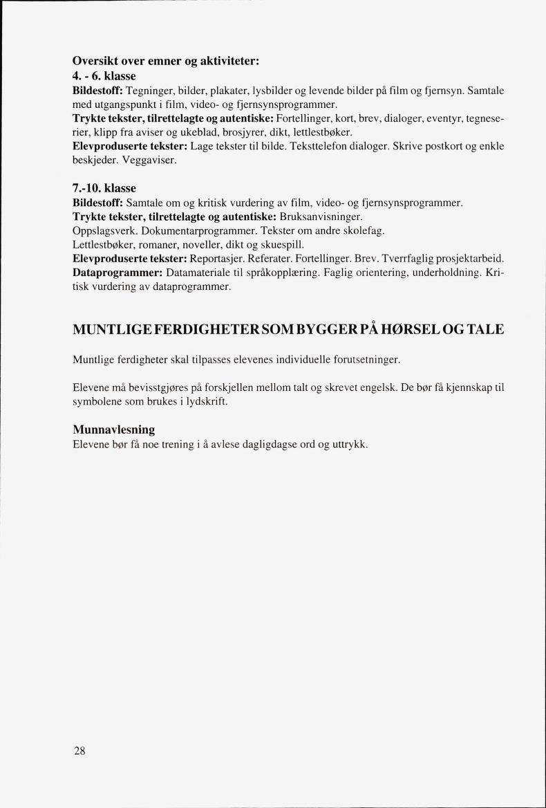 Skann 30 av Mønsterplanen 1987 · fagplaner for døve elever 1993