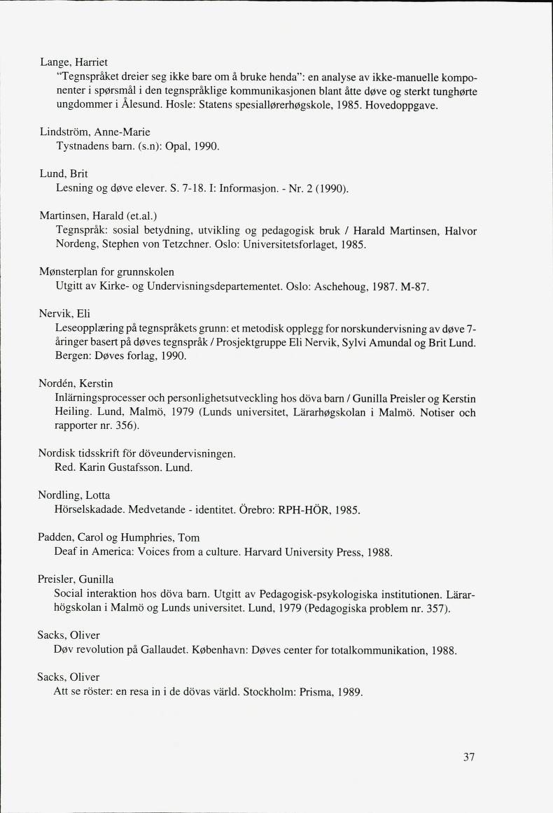 Skann 39 av Mønsterplanen 1987 · fagplaner for døve elever 1993