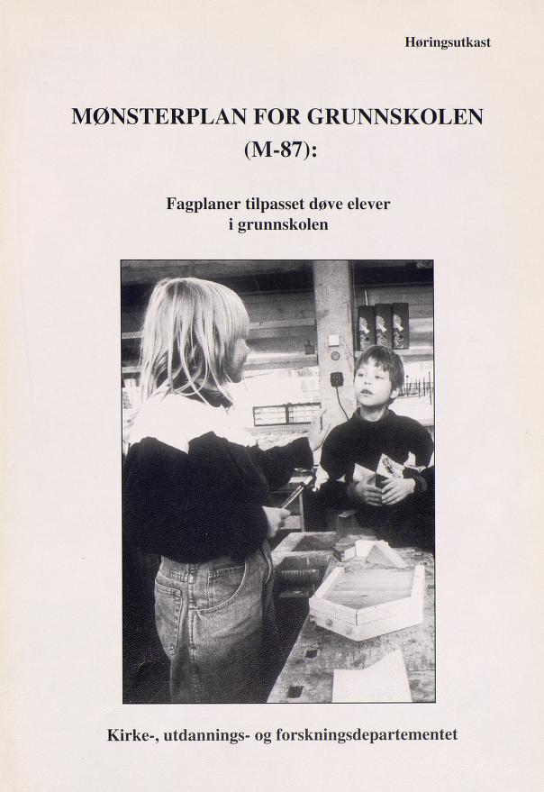 Skann 1 av Mønsterplanen 1987 · fagplaner for døve elever 1993