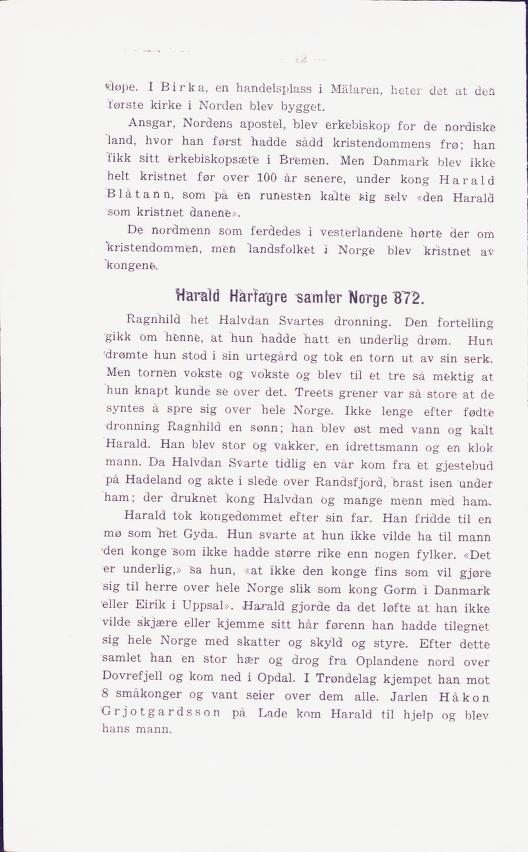 Skann 16 av Norges historie : med viktigere avsnitt av Danmarks og Sveriges historie. For middelskoler og ungdomsskoler (1936)