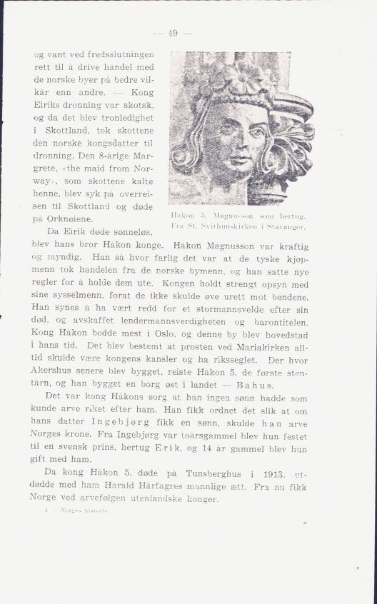 Skann 53 av Norges historie : med viktigere avsnitt av Danmarks og Sveriges historie. For middelskoler og ungdomsskoler (1936)