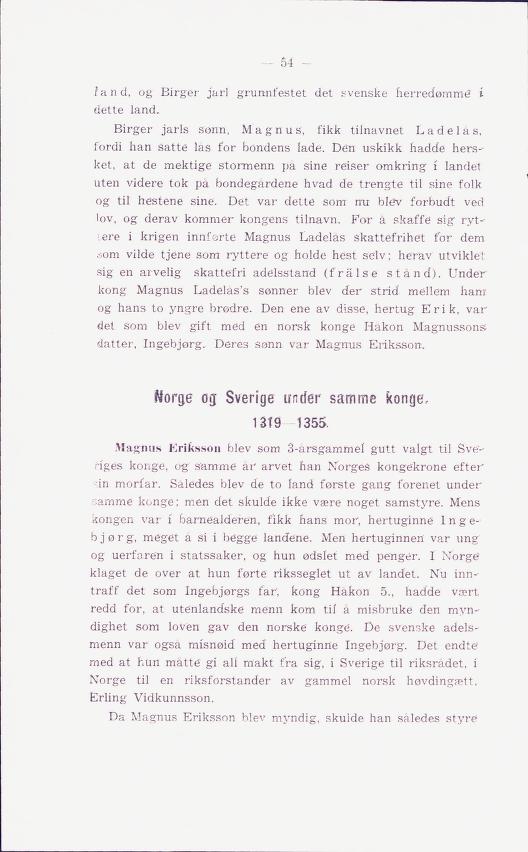 Skann 58 av Norges historie : med viktigere avsnitt av Danmarks og Sveriges historie. For middelskoler og ungdomsskoler (1936)