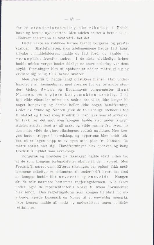 Skann 91 av Norges historie : med viktigere avsnitt av Danmarks og Sveriges historie. For middelskoler og ungdomsskoler (1936)