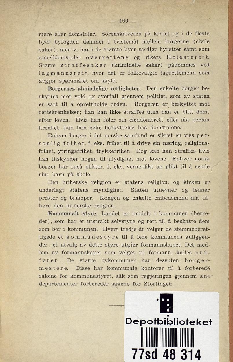 Skann 162 av Norges historie : med viktigere avsnitt av Danmarks og Sveriges historie. For middelskoler og ungdomsskoler (1936)