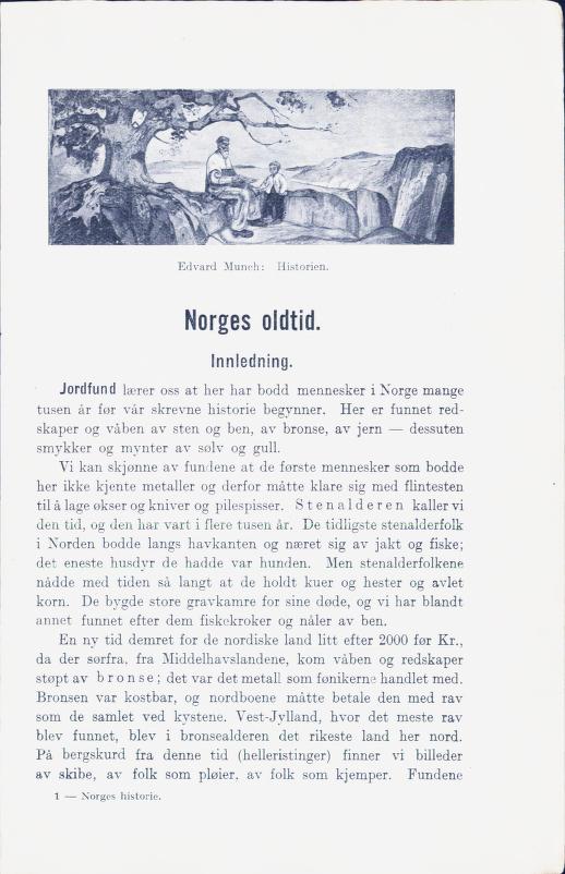 Skann 7 av Norges historie med viktigere avsnitt av Danmarks og Sveriges historie (1924)