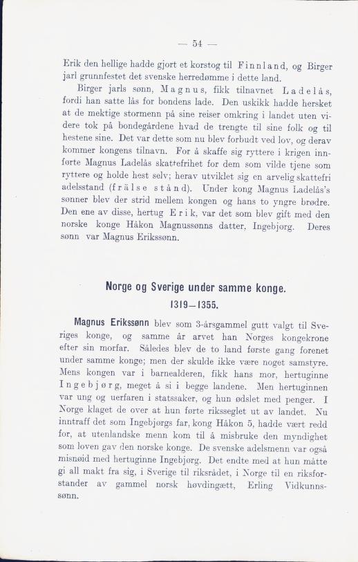 Skann 60 av Norges historie med viktigere avsnitt av Danmarks og Sveriges historie (1924)