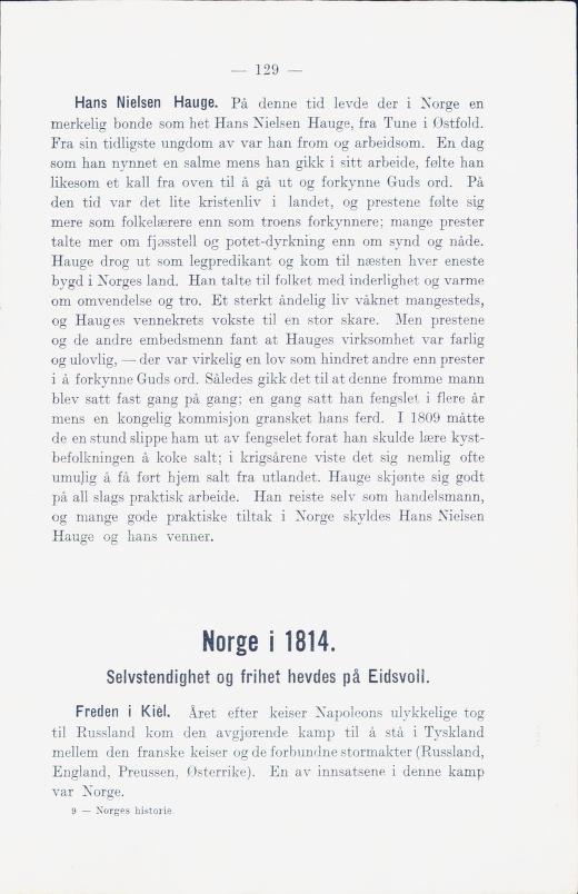 Skann 135 av Norges historie med viktigere avsnitt av Danmarks og Sveriges historie (1924)