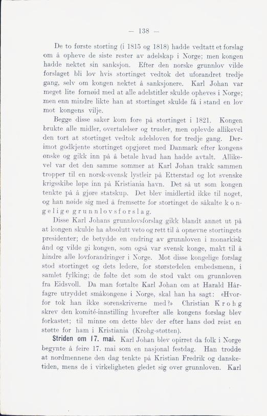 Skann 144 av Norges historie med viktigere avsnitt av Danmarks og Sveriges historie (1924)