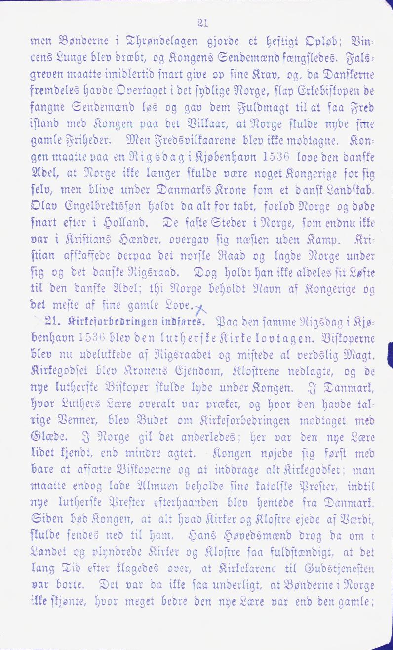 Skann 21 av En liden Norges Historie for de første Begyndere (1874)