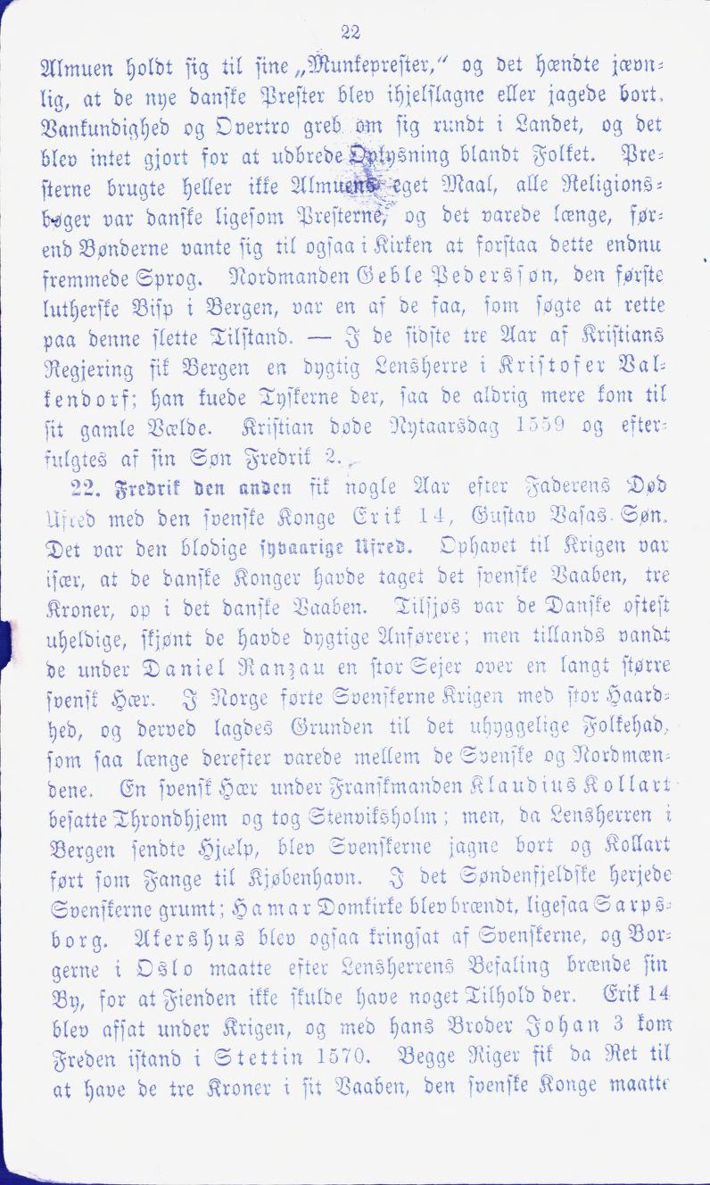 Skann 22 av En liden Norges Historie for de første Begyndere (1874)