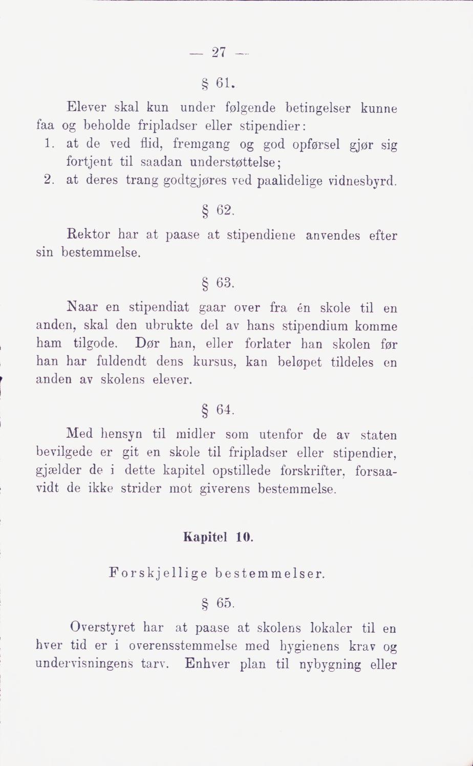 Skann 33 av Middelskolen: lov, reglement, undervisningsplan og eksamensreglement 1911