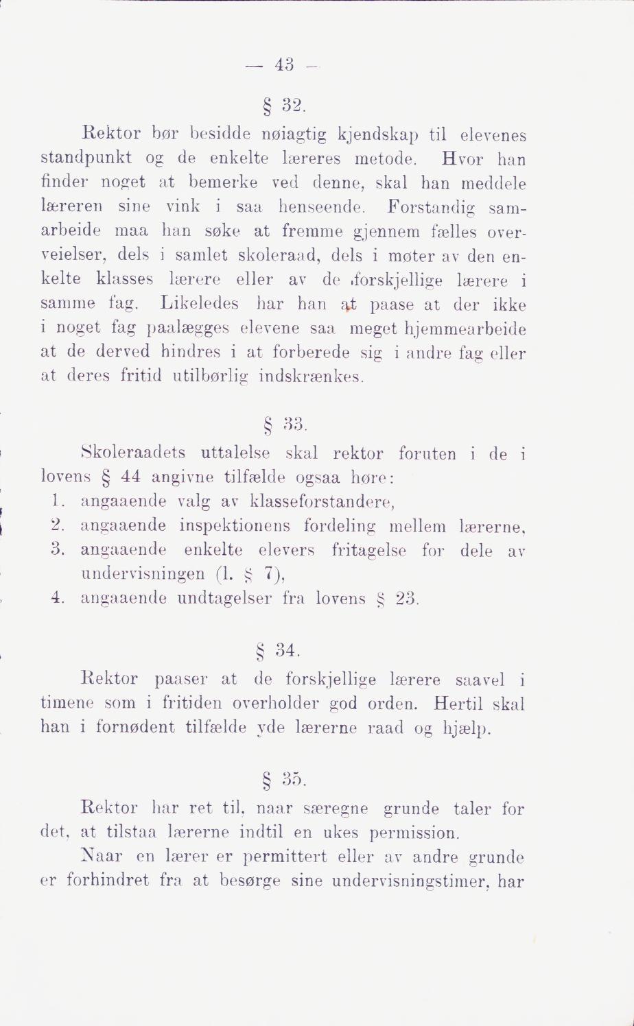 Skann 49 av Middelskolen: lov, reglement, undervisningsplan og eksamensreglement 1911