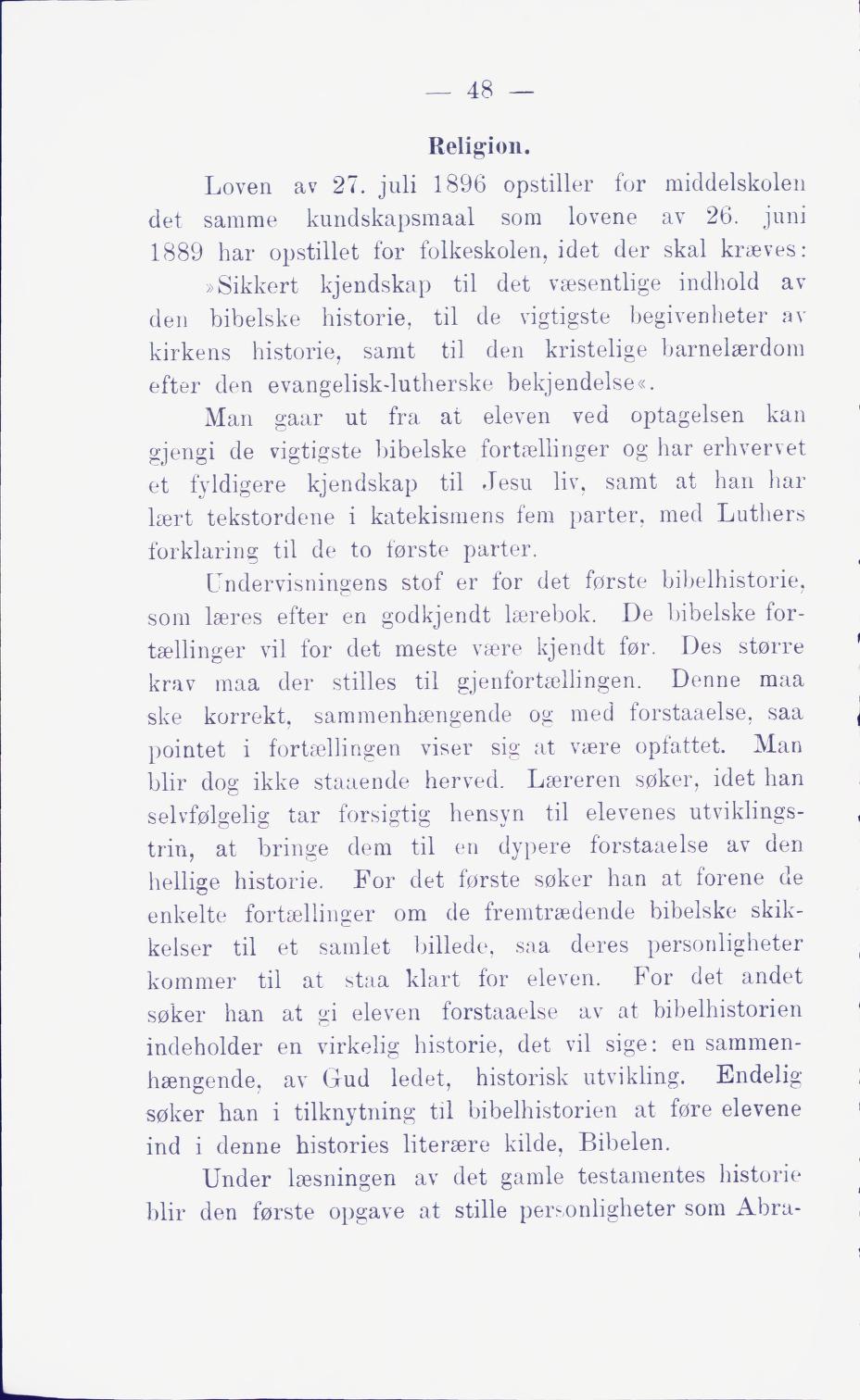 Skann 54 av Middelskolen: lov, reglement, undervisningsplan og eksamensreglement 1911