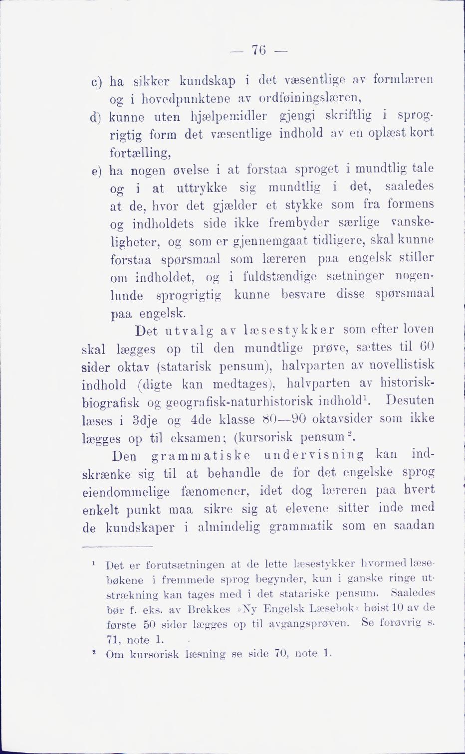 Skann 82 av Middelskolen: lov, reglement, undervisningsplan og eksamensreglement 1911