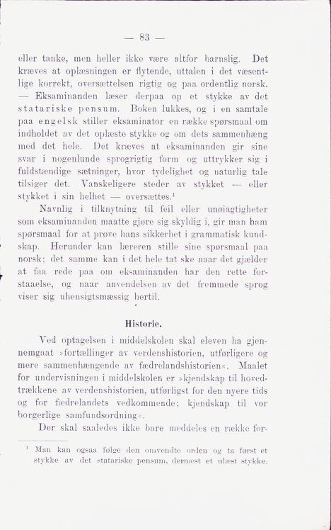 Skann 89 av Middelskolen: lov, reglement, undervisningsplan og eksamensreglement 1911