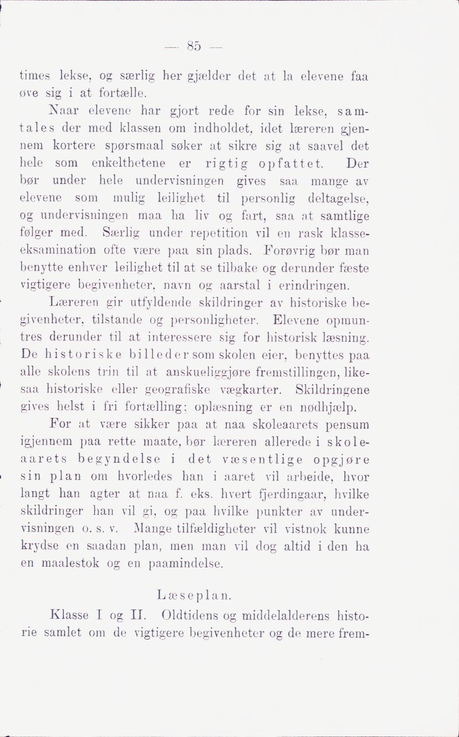 Skann 91 av Middelskolen: lov, reglement, undervisningsplan og eksamensreglement 1911