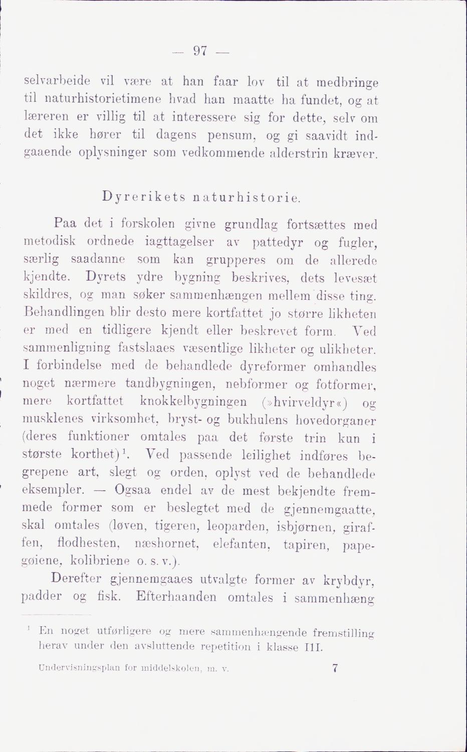 Skann 103 av Middelskolen: lov, reglement, undervisningsplan og eksamensreglement 1911