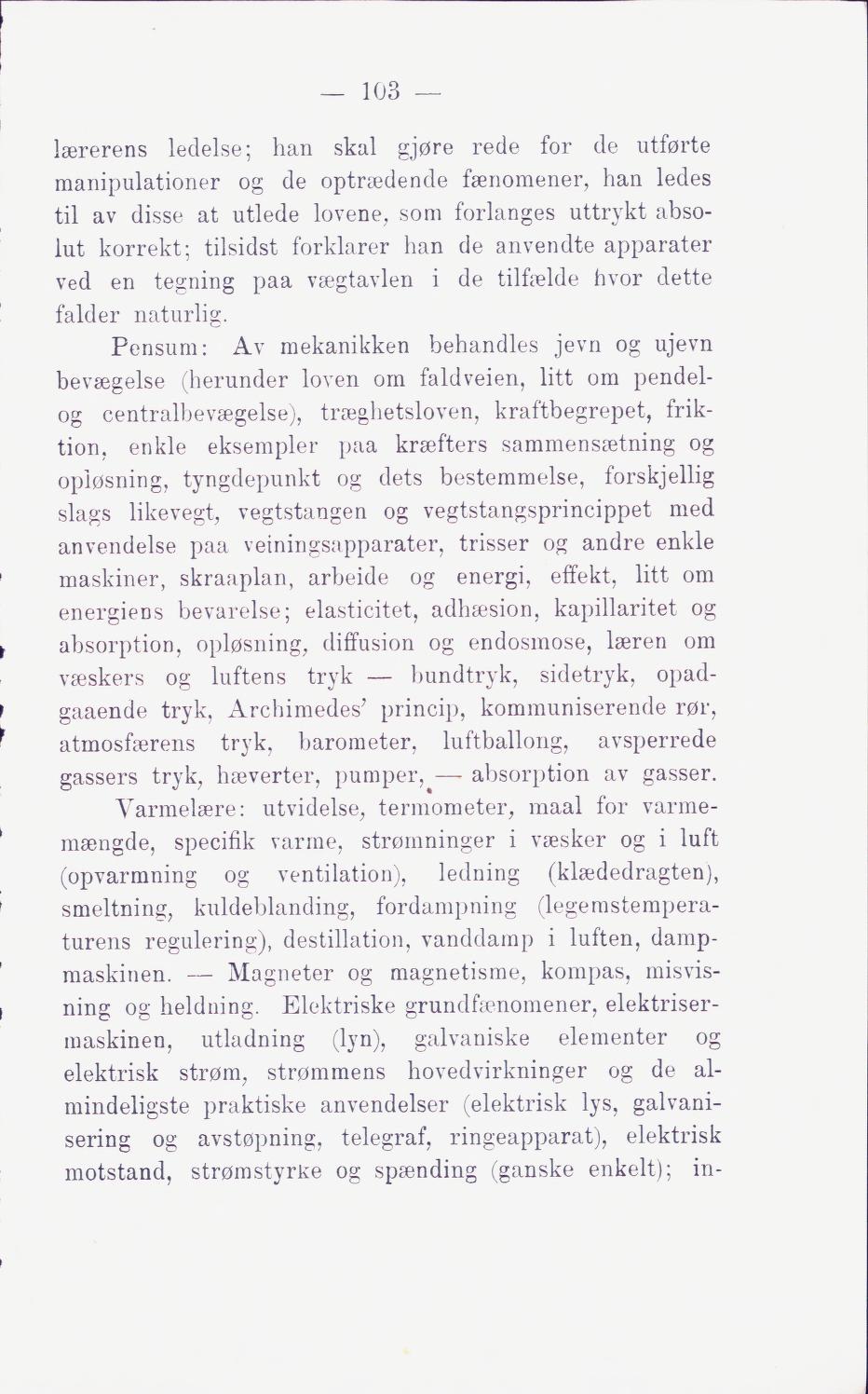 Skann 109 av Middelskolen: lov, reglement, undervisningsplan og eksamensreglement 1911