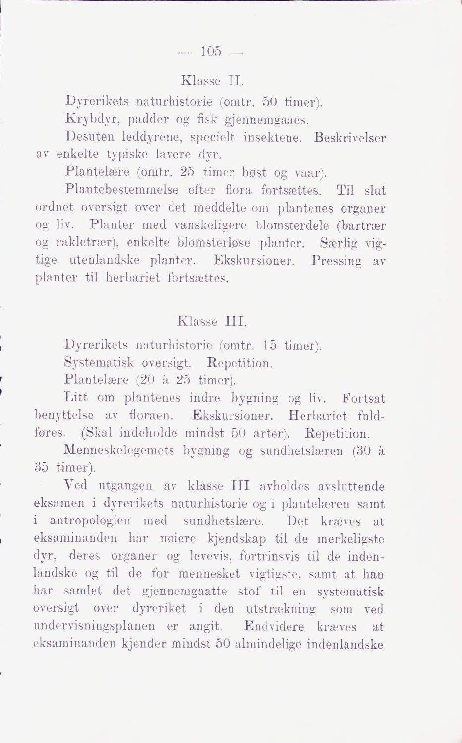 Skann 111 av Middelskolen: lov, reglement, undervisningsplan og eksamensreglement 1911