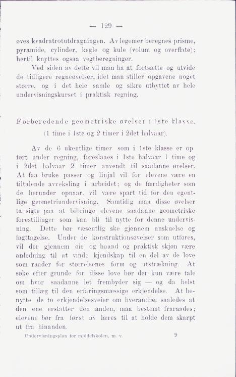 Skann 135 av Middelskolen: lov, reglement, undervisningsplan og eksamensreglement 1911