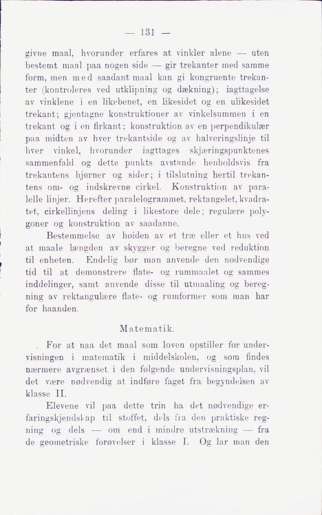 Skann 137 av Middelskolen: lov, reglement, undervisningsplan og eksamensreglement 1911