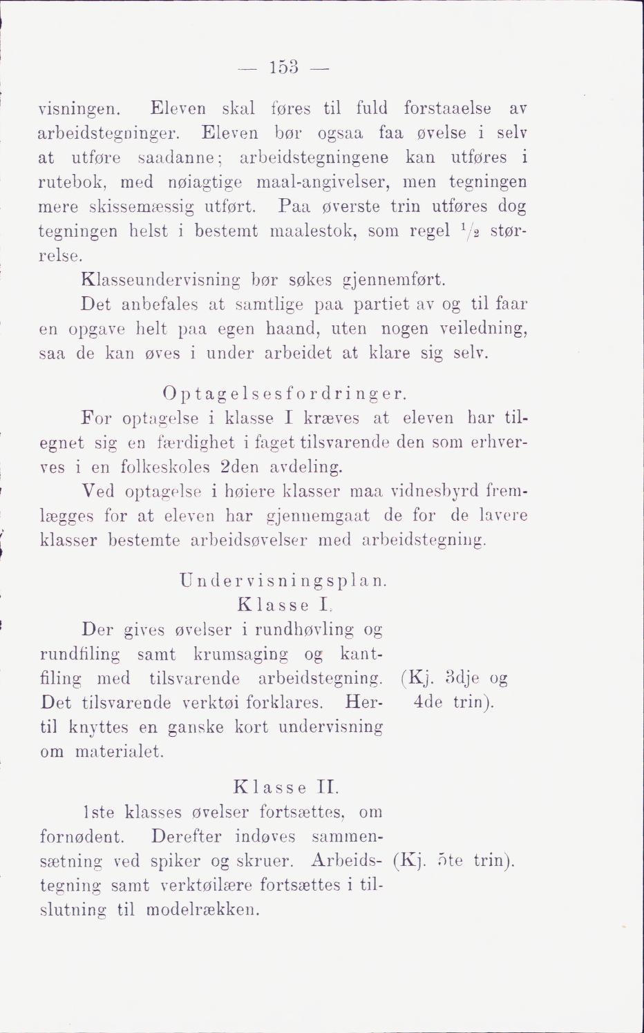 Skann 159 av Middelskolen: lov, reglement, undervisningsplan og eksamensreglement 1911