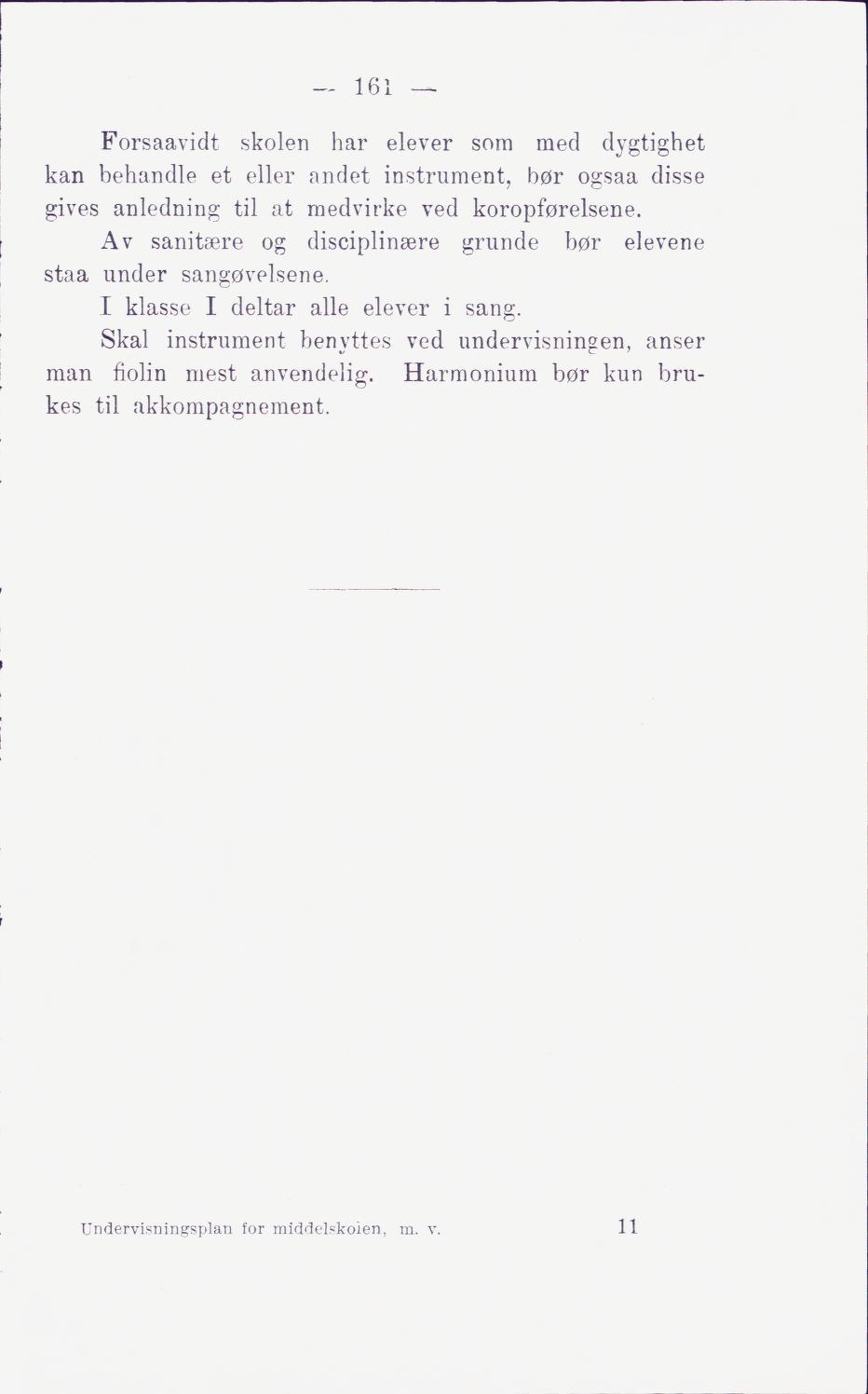 Skann 167 av Middelskolen: lov, reglement, undervisningsplan og eksamensreglement 1911