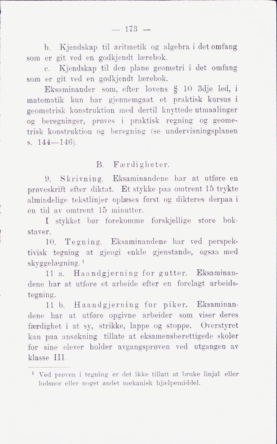 Skann 179 av Middelskolen: lov, reglement, undervisningsplan og eksamensreglement 1911