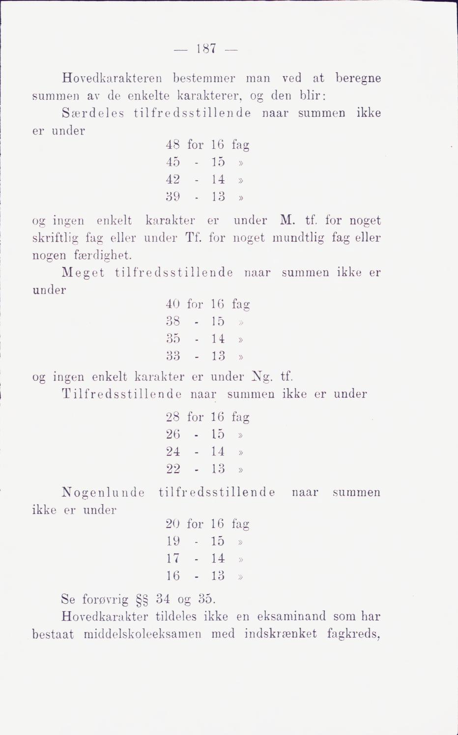 Skann 193 av Middelskolen: lov, reglement, undervisningsplan og eksamensreglement 1911