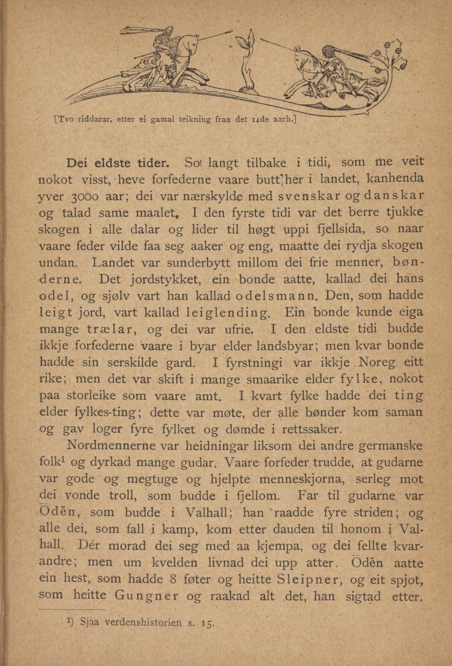 Skann 7 av Ei liti illustrerad Noregs soga fyre folkeskulen (1894)