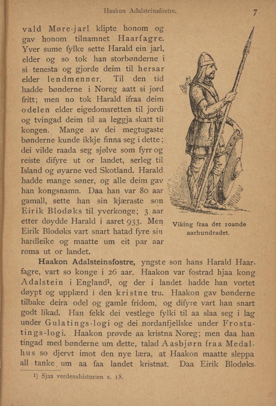 Skann 9 av Ei liti illustrerad Noregs soga fyre folkeskulen (1894)