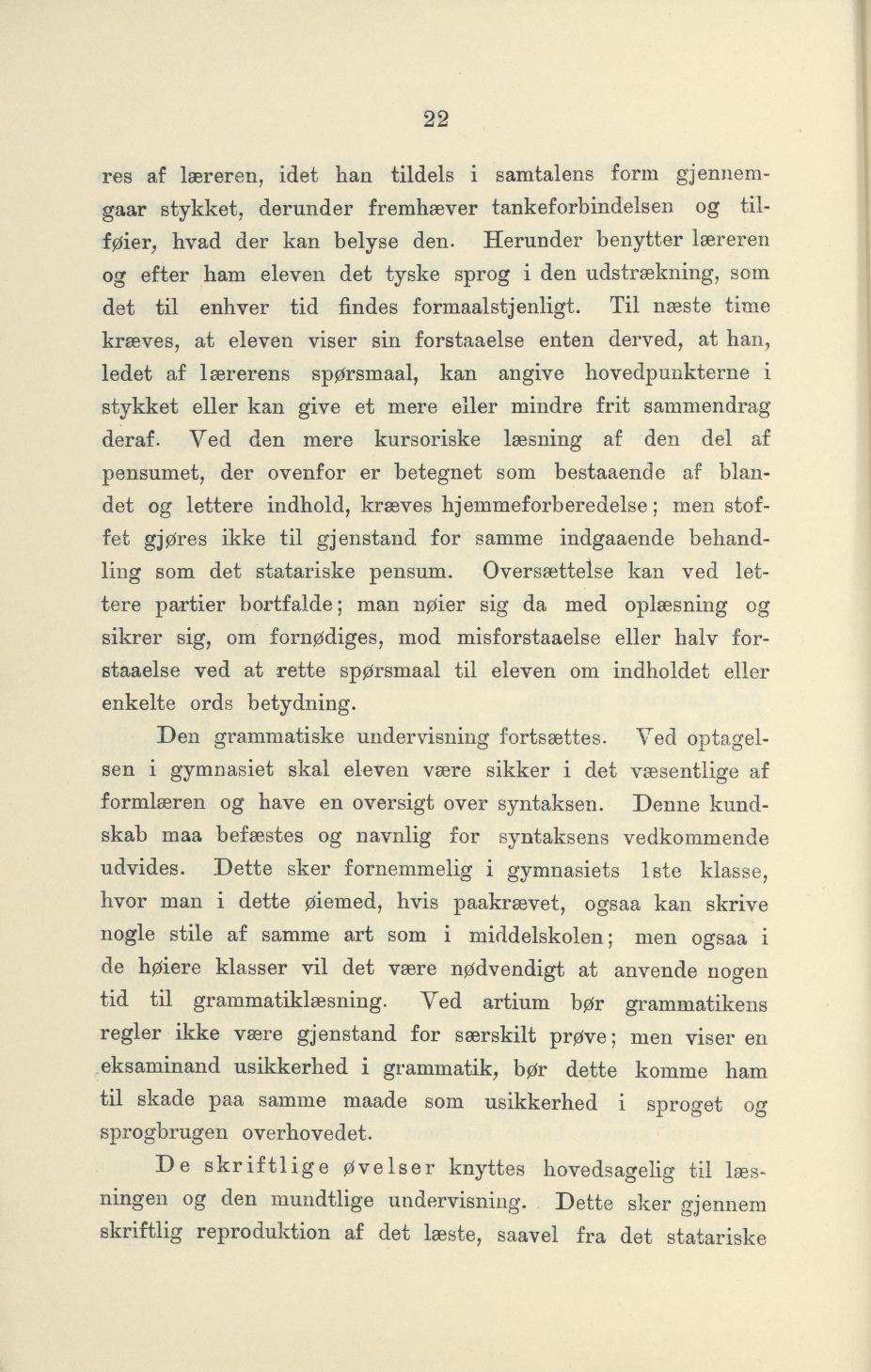 Skann 24 av Undervisningsplan for gymnasiet 1899