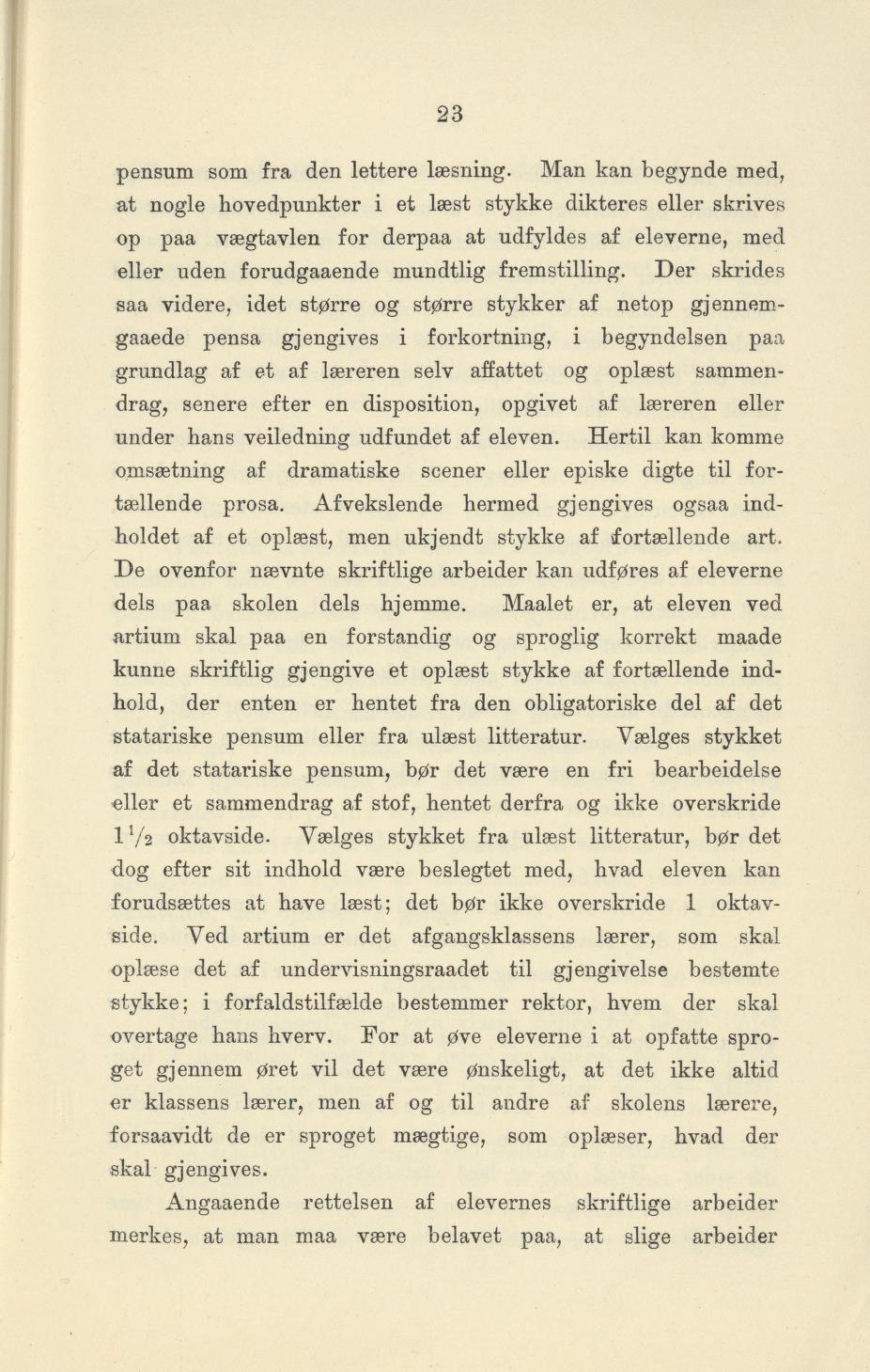 Skann 25 av Undervisningsplan for gymnasiet 1899