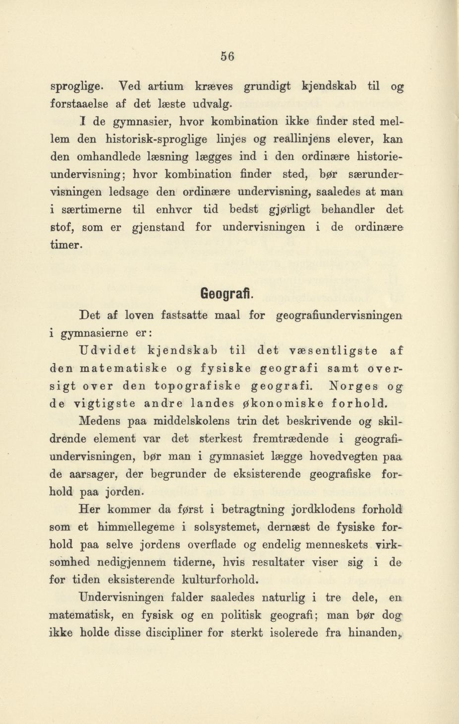Skann 58 av Undervisningsplan for gymnasiet 1899