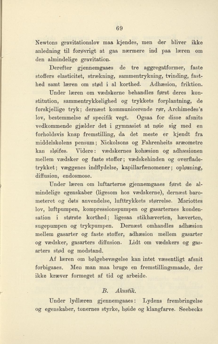 Skann 71 av Undervisningsplan for gymnasiet 1899