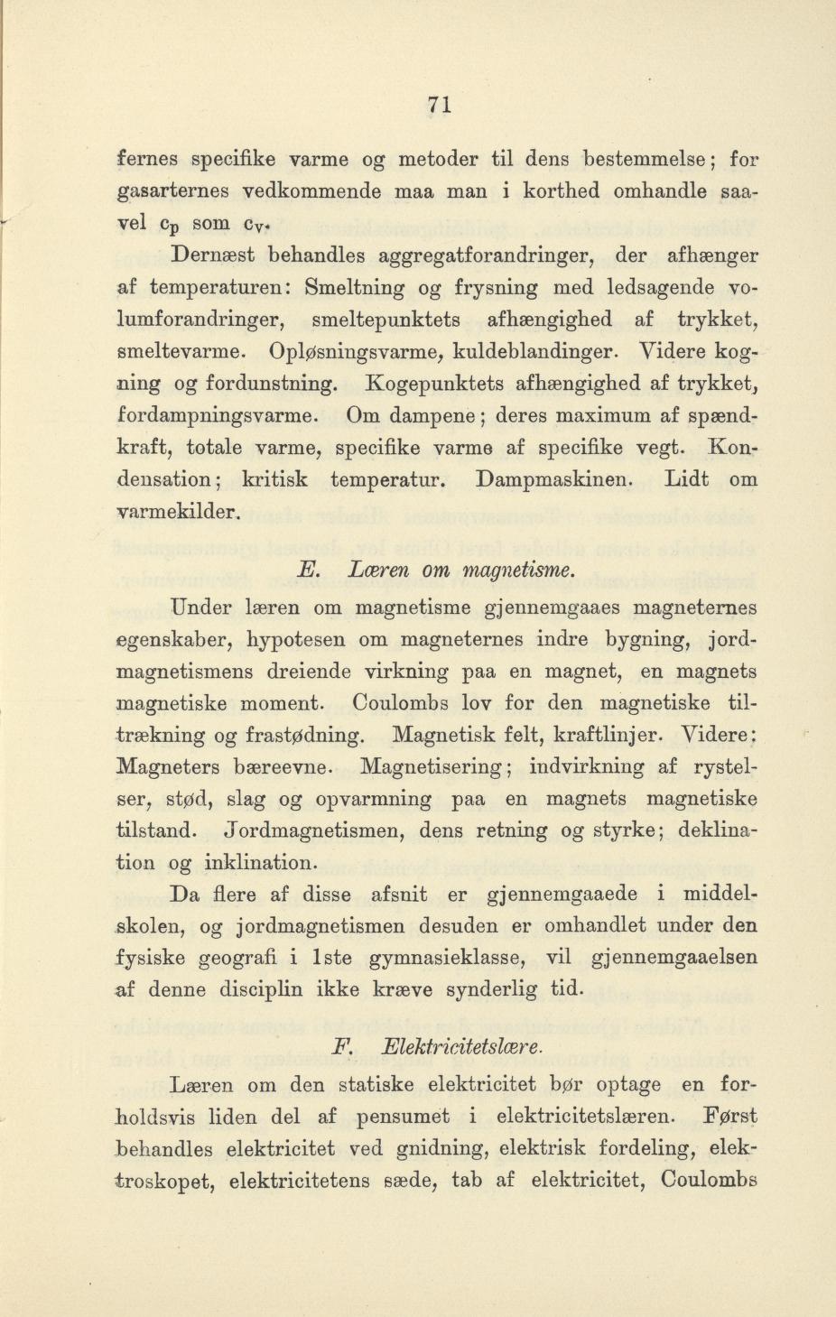 Skann 73 av Undervisningsplan for gymnasiet 1899