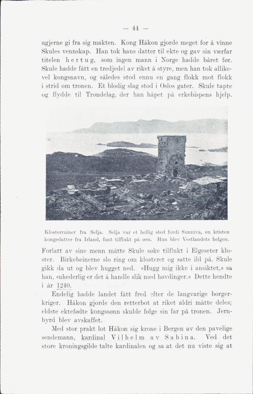 Skann 50 av Norges historie : med viktigere avsnitt av Danmarks og Sveriges historie. For middelskoler og ungdomsskoler (1930)