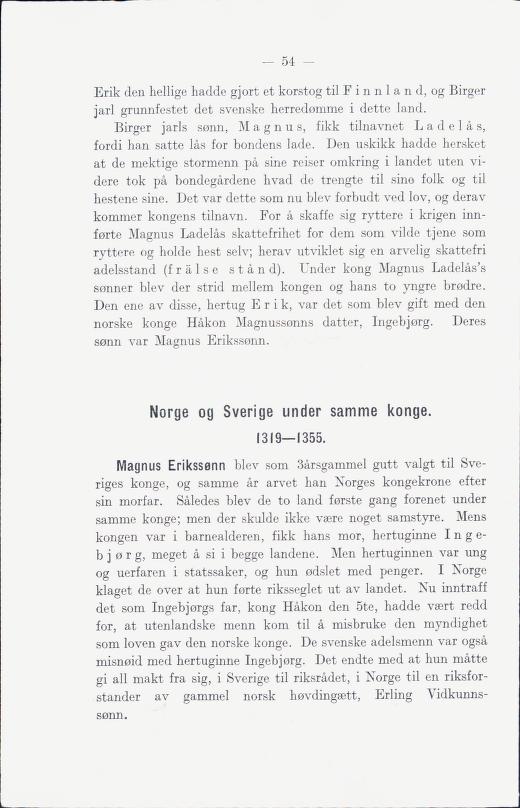 Skann 60 av Norges historie : med viktigere avsnitt av Danmarks og Sveriges historie. For middelskoler og ungdomsskoler (1930)