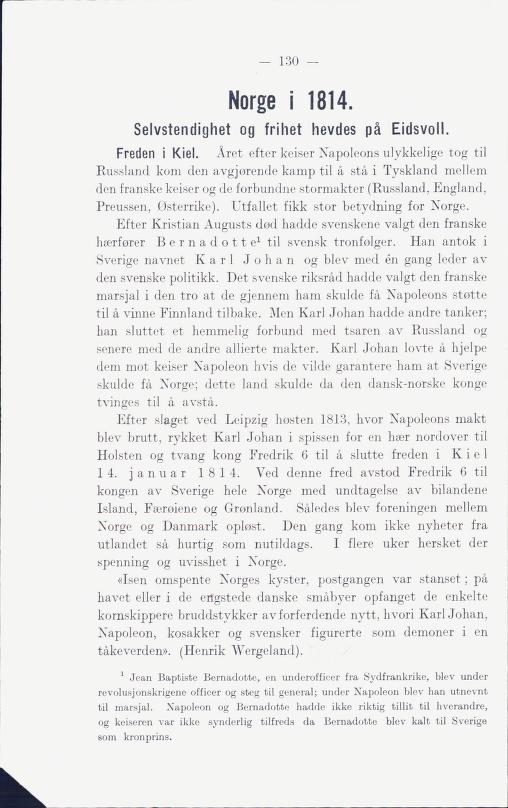 Skann 136 av Norges historie : med viktigere avsnitt av Danmarks og Sveriges historie. For middelskoler og ungdomsskoler (1930)
