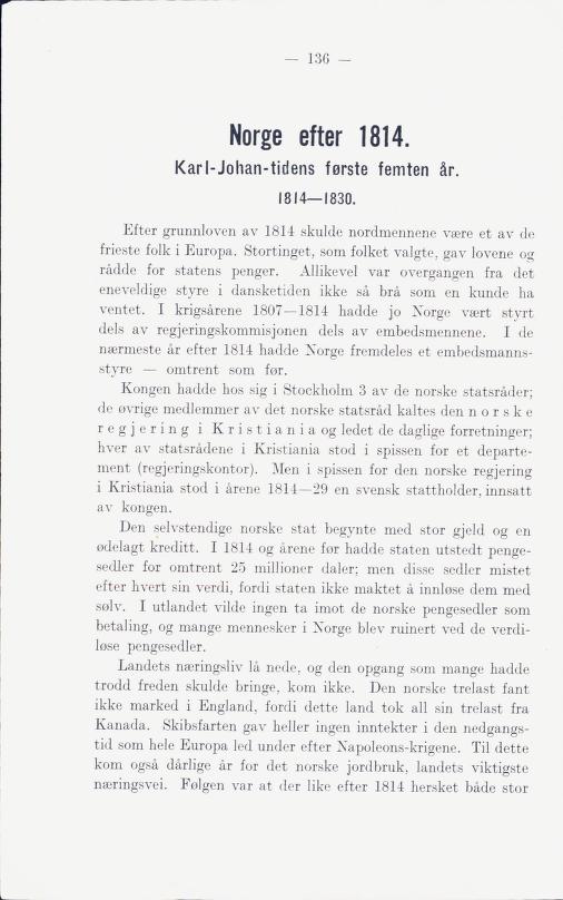 Skann 142 av Norges historie : med viktigere avsnitt av Danmarks og Sveriges historie. For middelskoler og ungdomsskoler (1930)