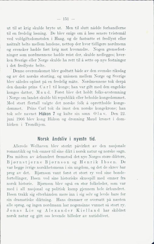 Skann 157 av Norges historie : med viktigere avsnitt av Danmarks og Sveriges historie. For middelskoler og ungdomsskoler (1930)