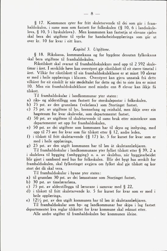 Skann 10 av Framhaldsskulen: lov og plan, 1946