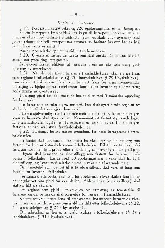 Skann 11 av Framhaldsskulen: lov og plan, 1946