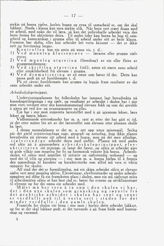 Skann 19 av Framhaldsskulen: lov og plan, 1946