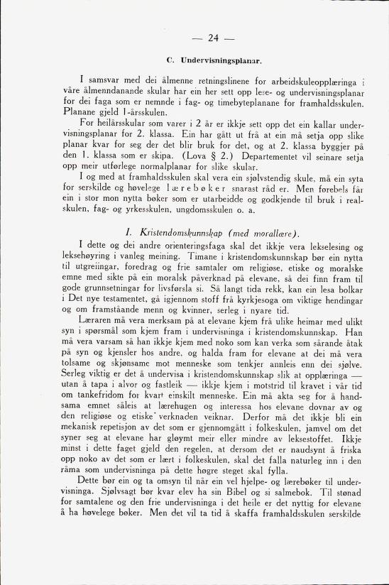 Skann 26 av Framhaldsskulen: lov og plan, 1946