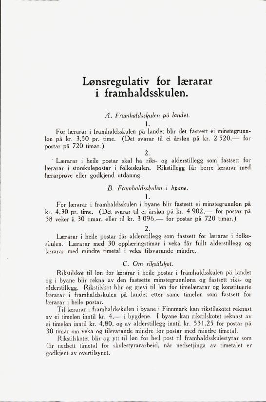 Skann 54 av Framhaldsskulen: lov og plan, 1946