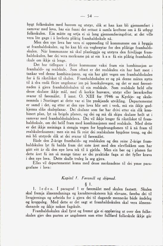 Skann 56 av Framhaldsskulen: lov og plan, 1946