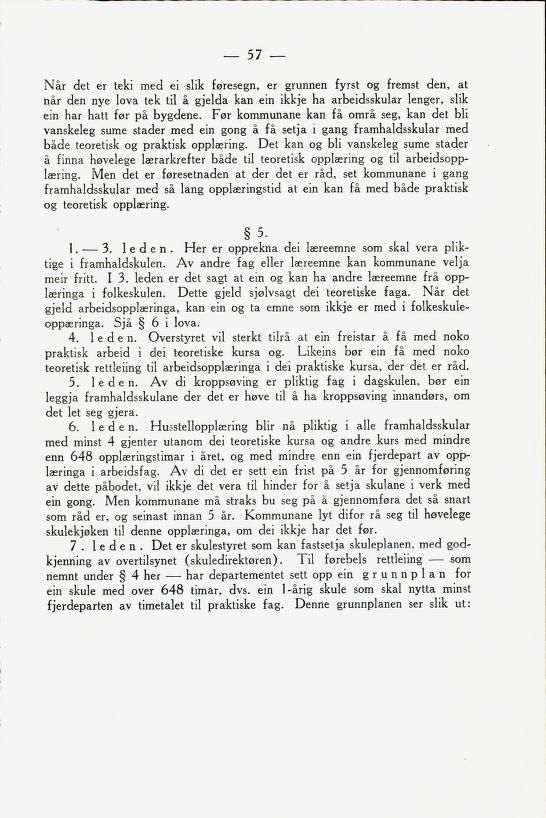 Skann 59 av Framhaldsskulen: lov og plan, 1946