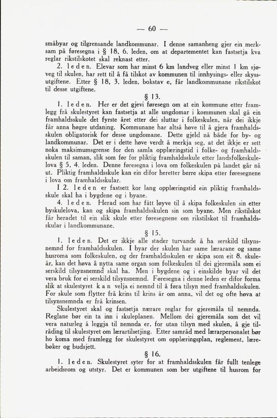Skann 62 av Framhaldsskulen: lov og plan, 1946